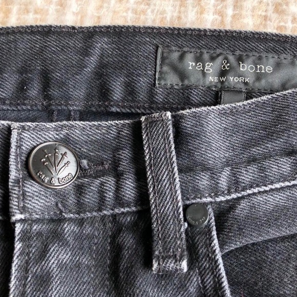 Rag And Bone Dark Wash Straight Leg Tapered Denim Jeans Embroidery 23 RRP$425 - Picture 12 of 13